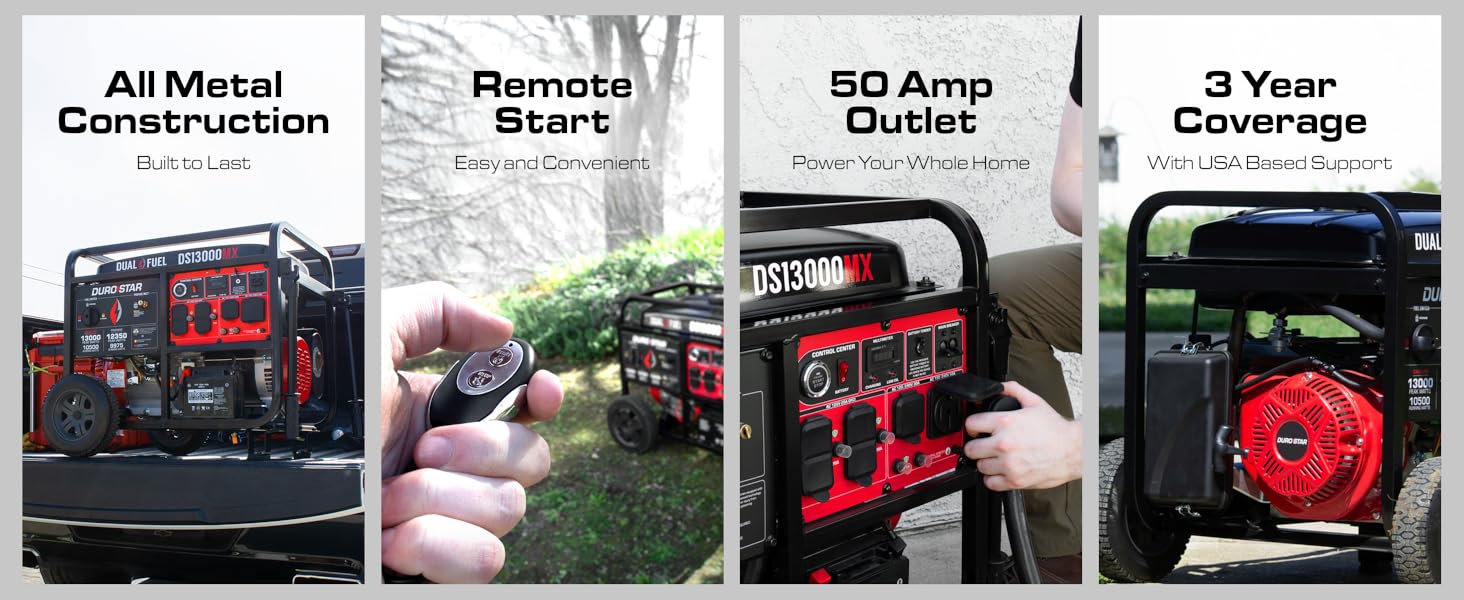 durostar, generator, portable generator, dual fuel generator, tri fuel generator, inverter generator