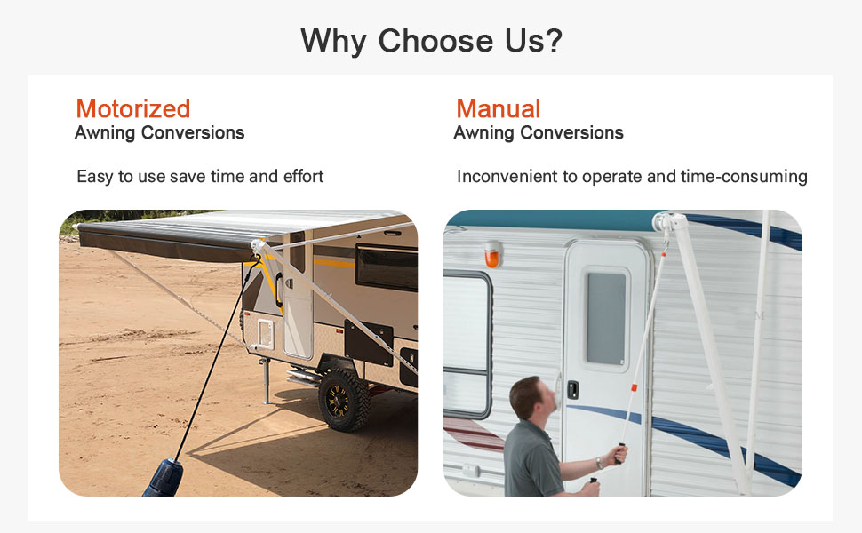 HUAALIUCHE RV Awning Opener Puller, Manual RV Awning