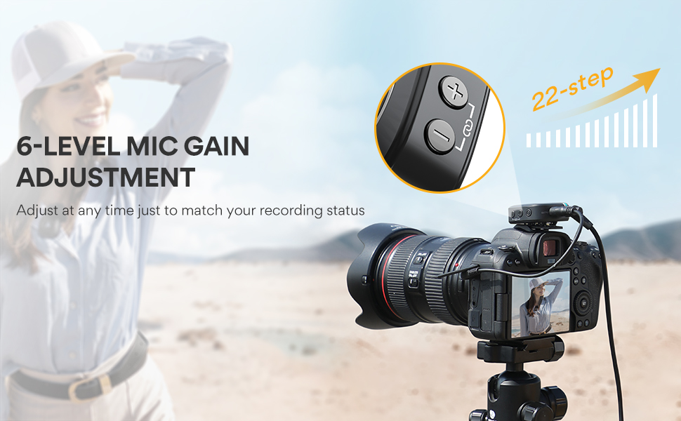 MAONO WM820 Wireless Collar Mic for YouTubers Vlog, Video Recording