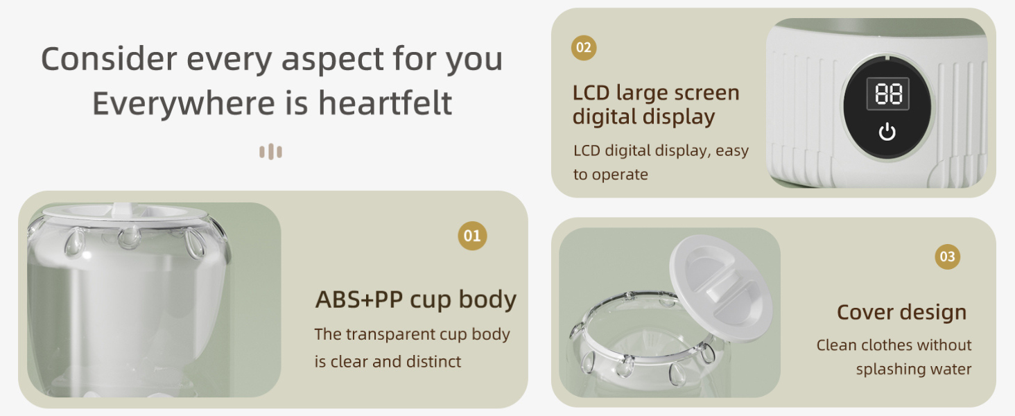 Portable Mini Washing Machine for Underwear, Socks, Baby Clothes – Rechargeable Cordless Compact Washer for Small Loads, Travel & Dorm Use – USB Charging Laundry Machine for Home, Apartment, RV 14 mini washing machine