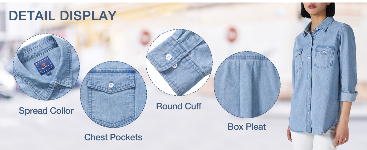 women denim shirt