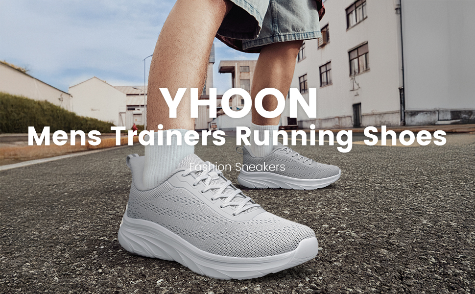 YHOON Slip on Trainers Men Casual Walking Shoes Lightweight Workout Sneakers Jogging Cushioning Trainers for Mens 8 aplus content image