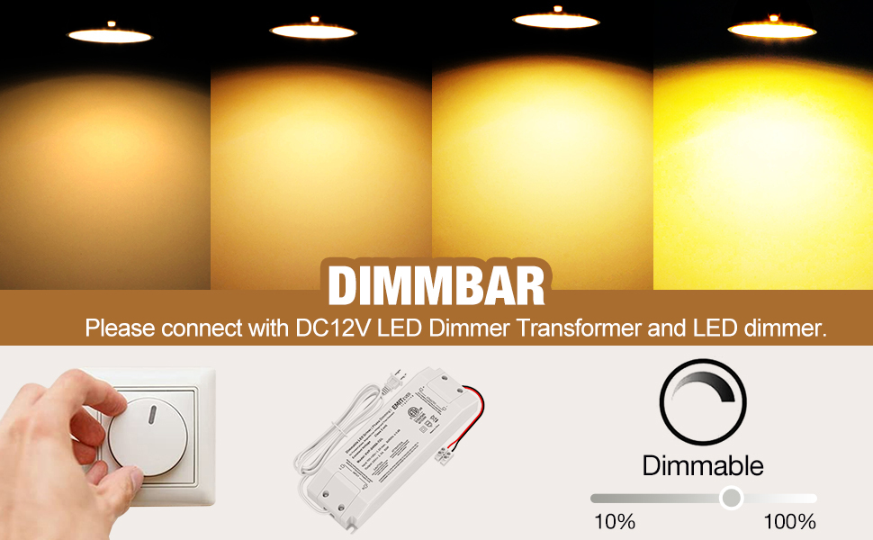 Aiwode GU5.3 MR16 LED Bulbs,5W Dimmable 12V GU5.3 Spotlight,Warm White