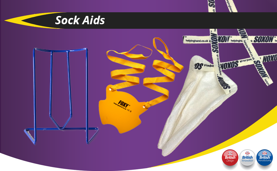 The Helping Hand Company Soxon Sock Aid Fabric Sock Aid Tool and Stocking Applicator Easy to