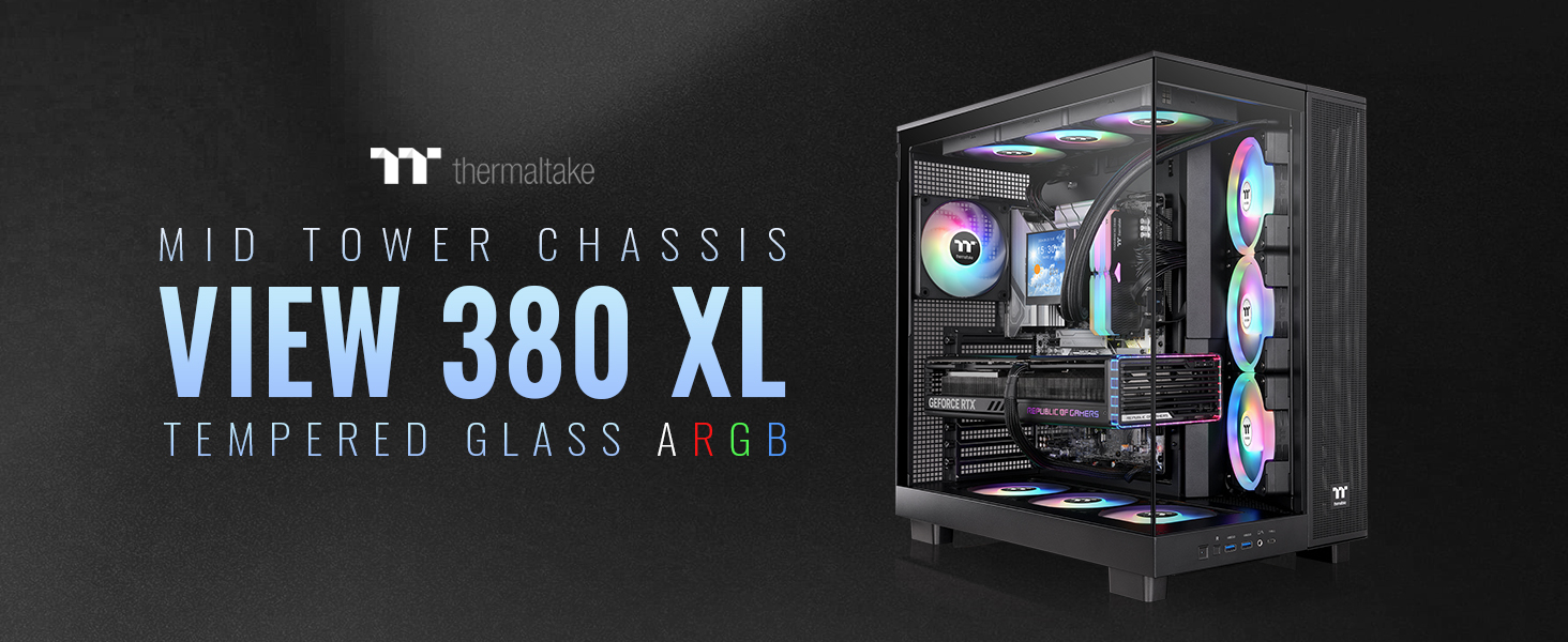 Veja o chassi Mid Tower 380 XL TG ARGB
