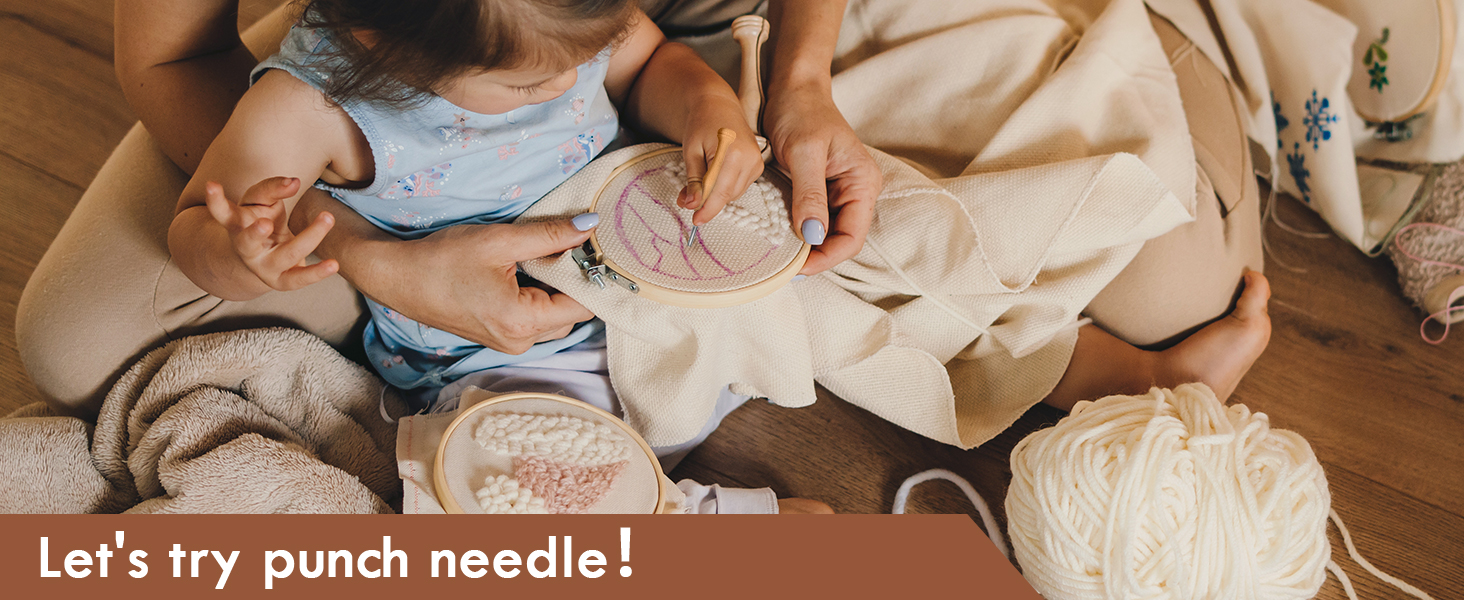 Pllieay 23 Pieces Punch Needle Kit, 2 Type Punch Needle