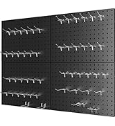 7S garage Peg Board, 4 Pack Metal Pegboard Panels Black Pegboards Wall Organizer, Tools Pegboard ...