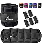 Sportneer Adjustable Ankle Weights for Women and Men 1 Pair of 2 3 4 6 7 LBS Wrist Arm Leg Weight...