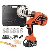JIGONGSUN Electric Hydraulic Crimping Tool, Battery Cable Crimper Tool, 8 Ton Wire Crimpers Elect...