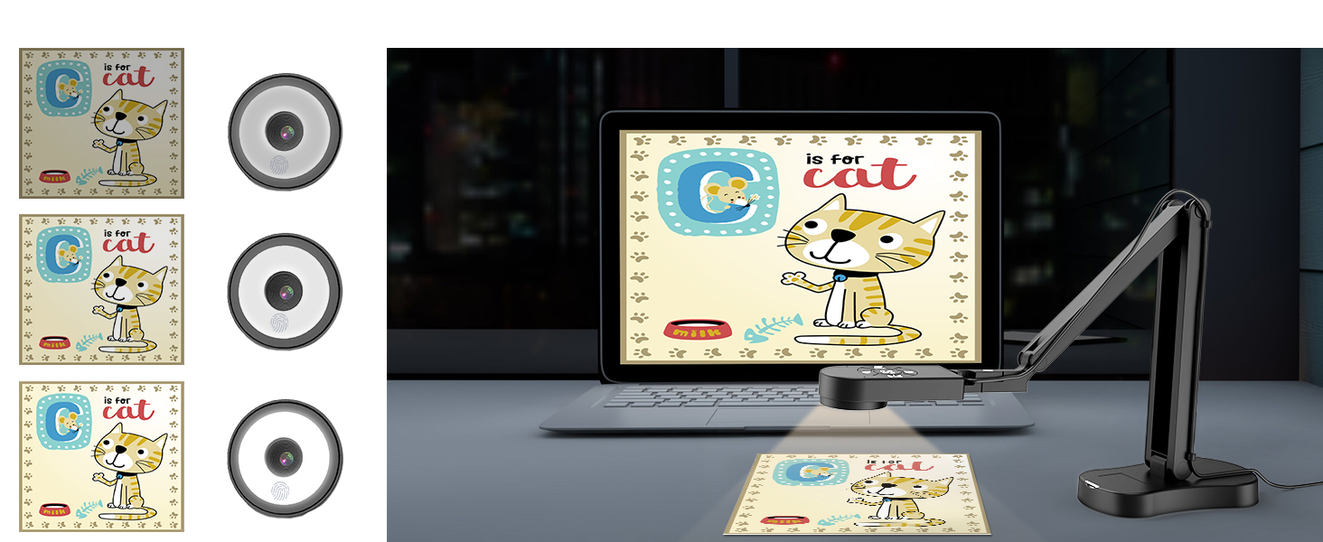 PAKOTOO 8MP USB Document Camera for Teachers and Classroom