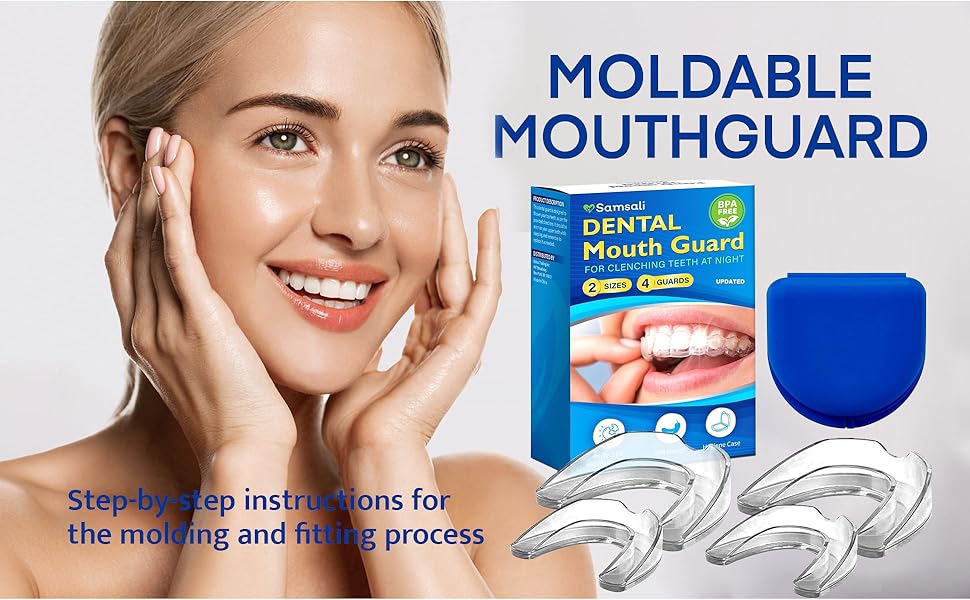 Amazon.com: Mouth Guard for Clenching Teeth at Night - Pack of 4 - Best Night Guard For Jaw Clenching