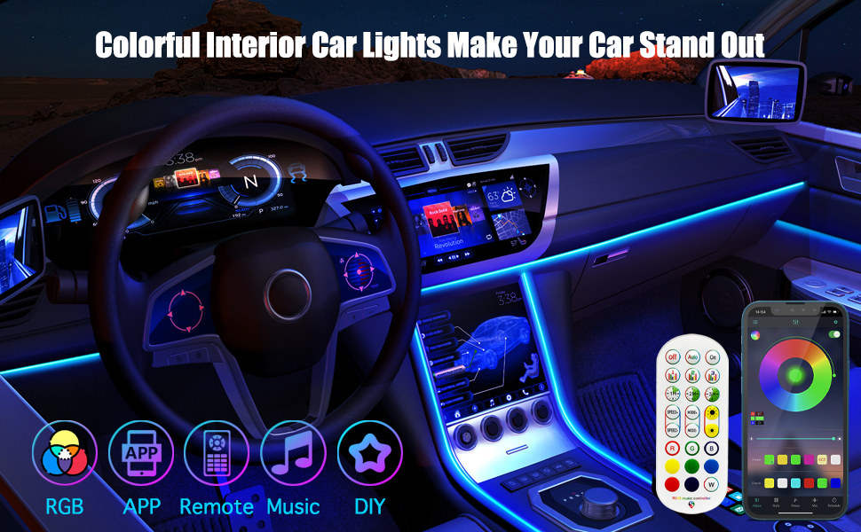 Concealed Wire Cover Line Sleeve Car Cable Clips Auto Accessories 4pcs Led  Strip Lights for Cars Interior Led Lights Aerospace 303 Led Lights for