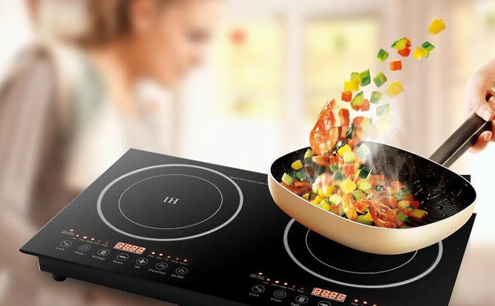 Portable Induction Cooktop 110V 8 Levels Electric Dual