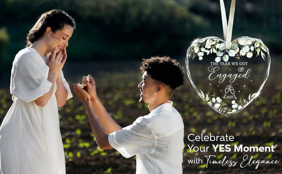 1st christmas engaged ornament engagement gifts for the couple engagment gifts for women