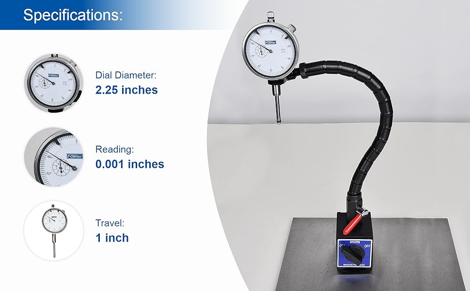 Fowler 726413000 Flex Arm Base and Indicator Combo Test Indicators