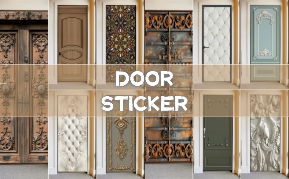 Generic 3D Door Sticker, Peel and Stick Murals, Self