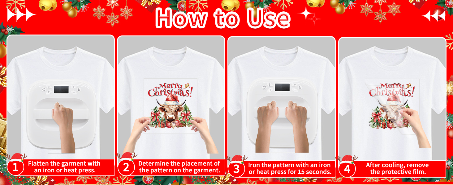 christmas iron on transfer