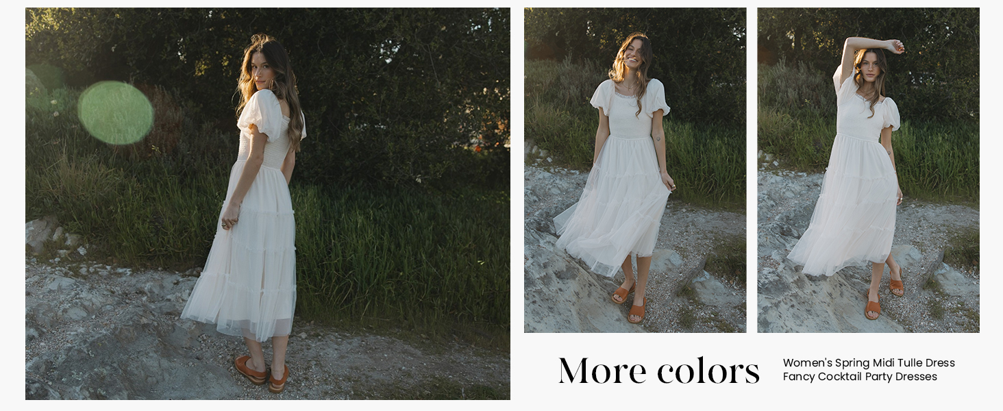 PRETTYGARDEN Elegant Dresses for Women Wedding Guest Flowy A Line Dress