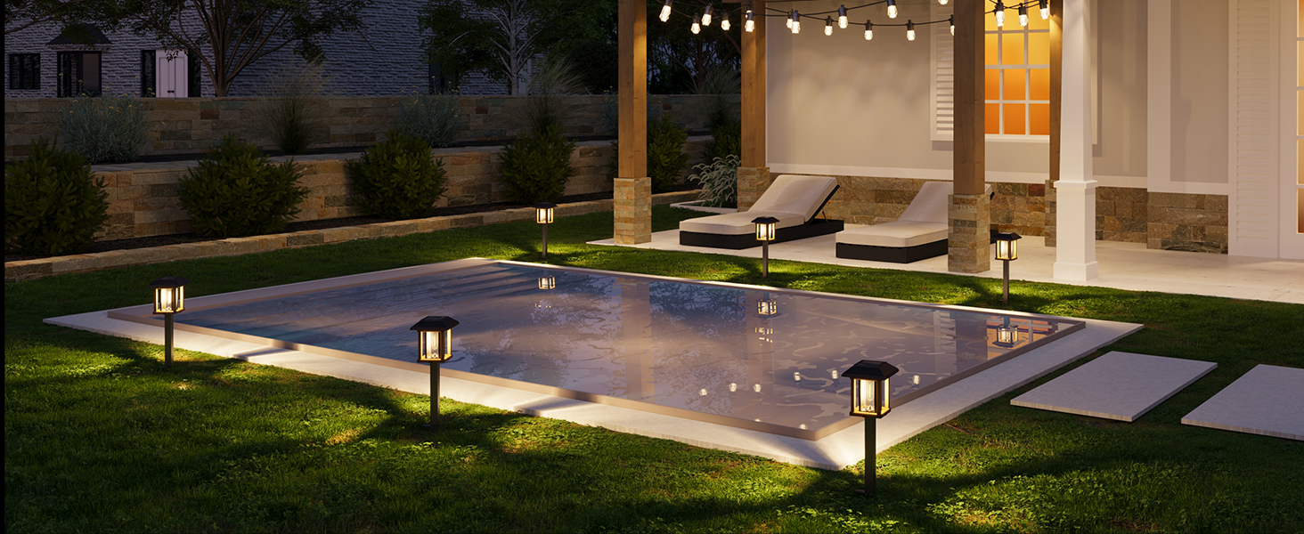 outside solar lights for yard decorative