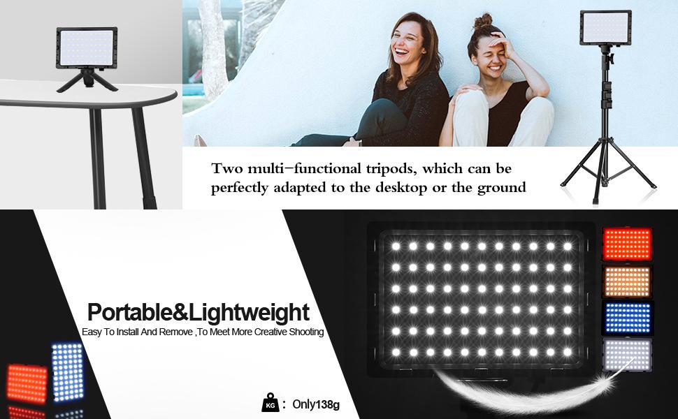EMART LED Video Light 11 Brightness/4 Color Filters Dimmable