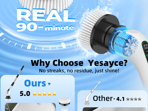 Amazon.com: Electric Spin Scrubber,Large Battery & Long
