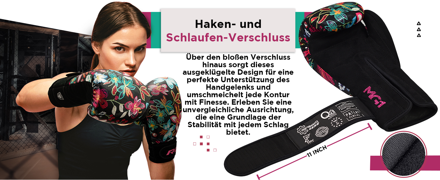 RDX Boxhandschuhe Frauen Damen, Kickboxen Muay Thai Sparring
