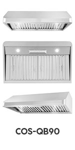 qb90, range hood, under cabinet range hood, cosmo, cosmo range hood