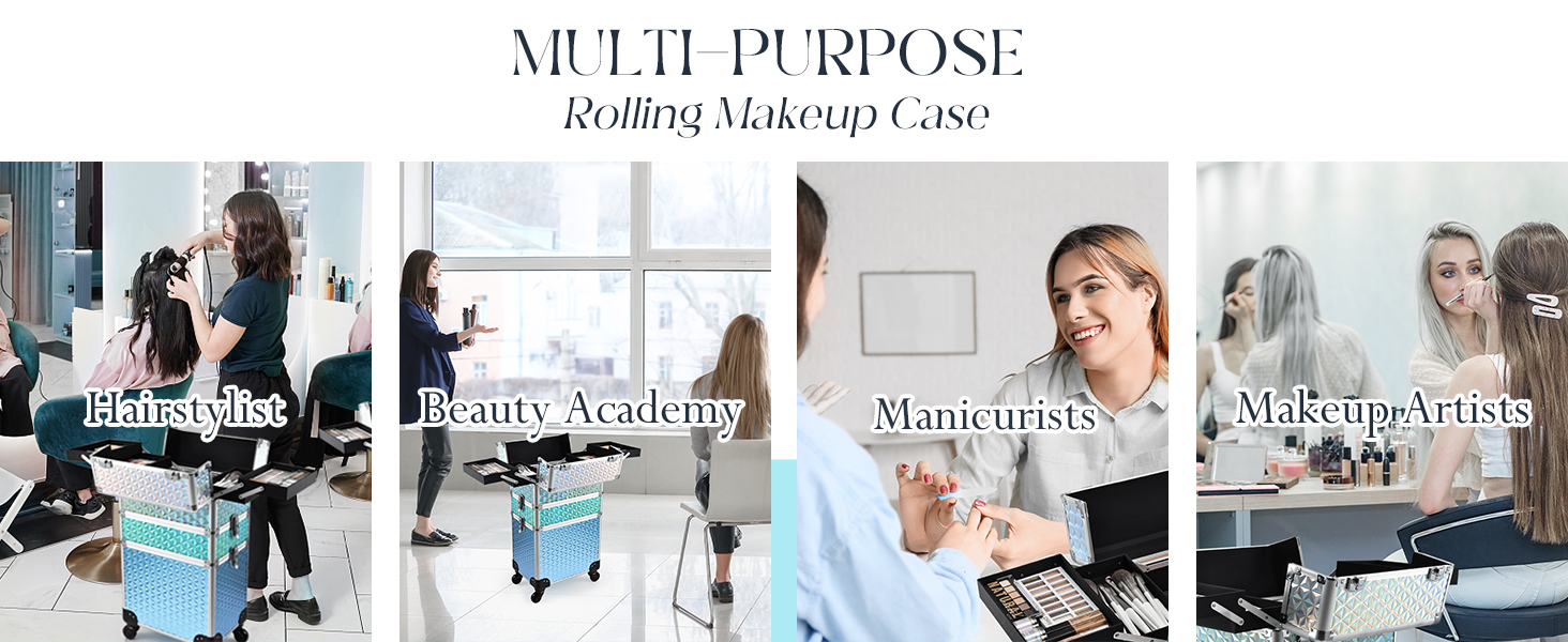 professional rolling makeup case
