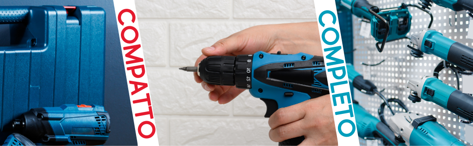 Trapano a Percussione a Batteria, Trapano Avvitatore a Batteria, Smerigliatrice 68v, 