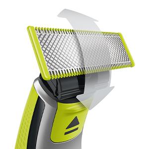 Dual-sided blades mean that shaving is quicker and more comfortable