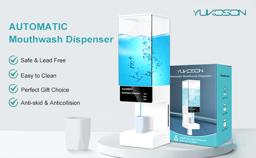 Automatic Mouthwash Dispenser for Bathroom 650ml(22 Oz