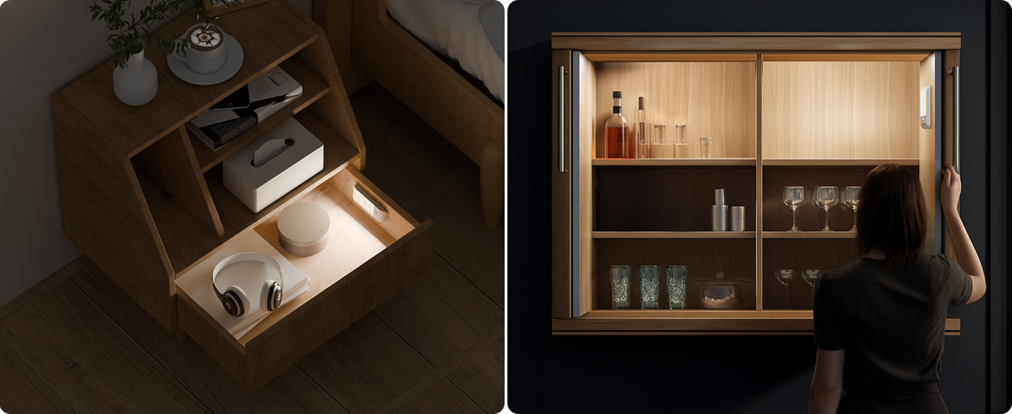 Motion Sensor Lights Indoor, 2 Pack Rechargeable LED Night Light with 3 Modes (AUTO/ON/Off), Stick-On Cupboard Light with Magnetic Strips for Wardrobe, Bedroom, Stair, Cabinet, Kitchen, Hallway 22 Motion Sensor Lights