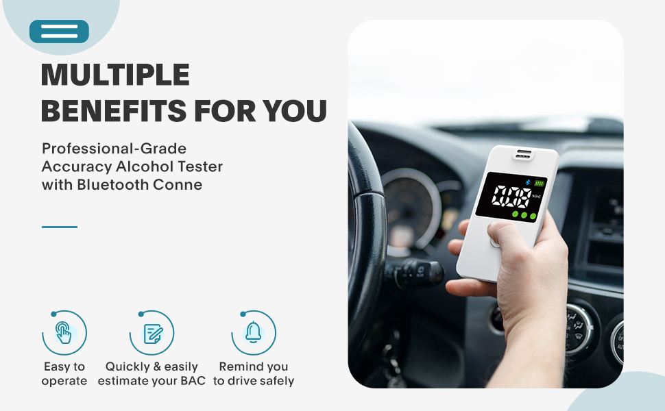 WINCZAUEH BreathalyzerProfessionalGradeAccuracyPortableAlcohol Breathalyzer