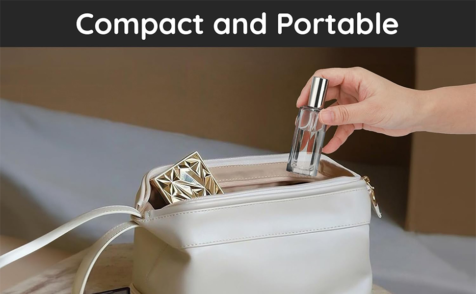 عبوات عطر زجاجية، زجاجة عطر للسفر قابلة لإعادة الملء، حاويات عطر زجاجية صغيرة قابلة لإعادة الملء