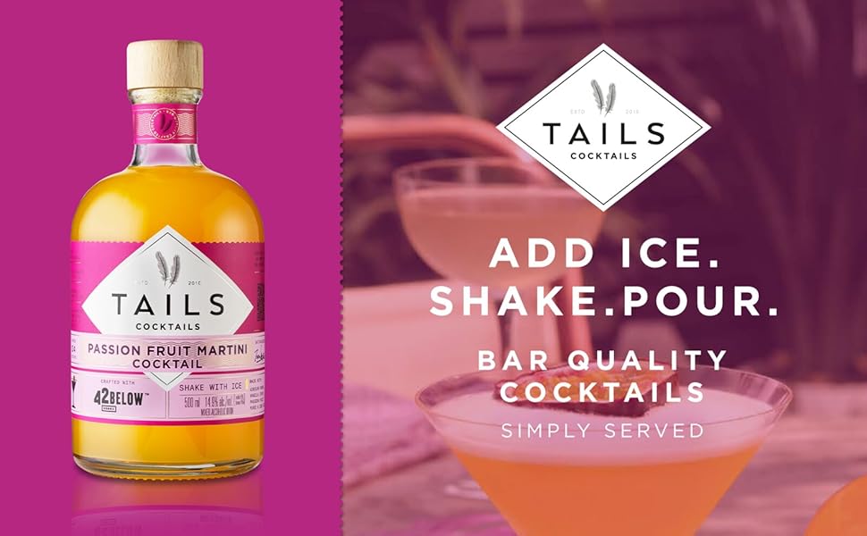 Tails Cocktails Passion Fruit Martini Cocktail, Crafted With 42Below