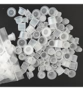 Emalla Tattoo Ink Cap Kit - 300Pcs Mixed Tattoo Ink Caps 100 Small 100 Medium 100 Large Tattoo In...