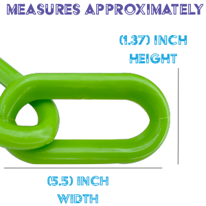 2002 5ft Big Green Plastic Chain M&M Bird Toys hand cut plastic medium large beak feet versatile