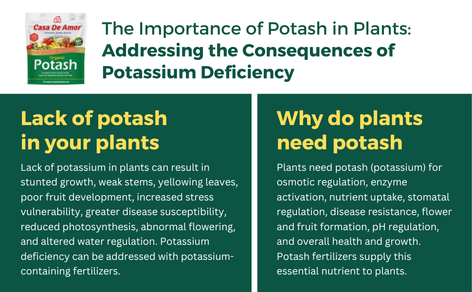 Casa De Amor Organic Potash Essential Soil Booster for Gardening (900