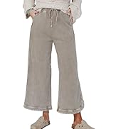 Hixiaohe Women's Casual Wide Leg Sweatpants High Waist Baggy Pants Drawstring Athletic Palazzo Pa...