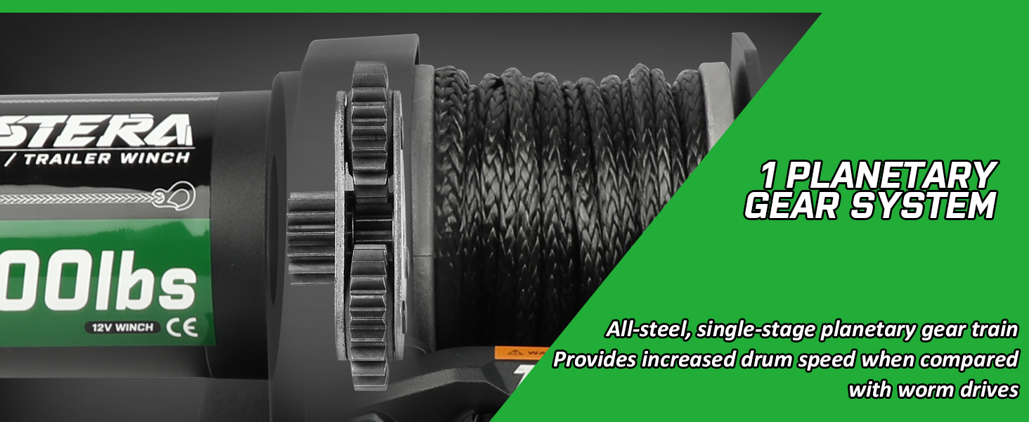 Zostera 2000lb Winch for ATV,Small Electric Winch 12V with