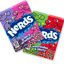 Nerds original uva y fresa dulces