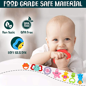 Royal Hub Rattles and Teether for Babies, Pack of 7 Pcs - Colourful Lovely Attractive SPN-MX9E8
