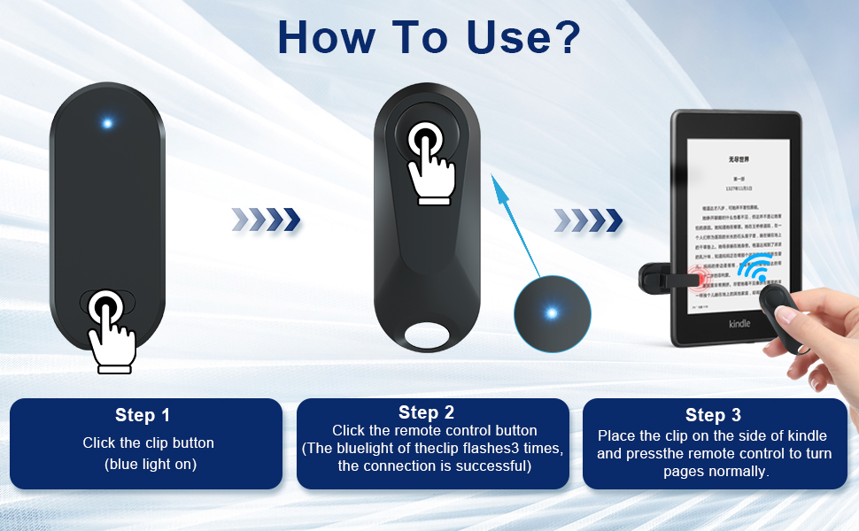 2 Pack Page Turner Remote Control for Kindle iPad eReaders