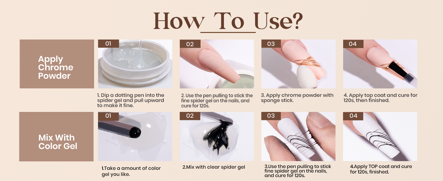 nail art spider gel 
