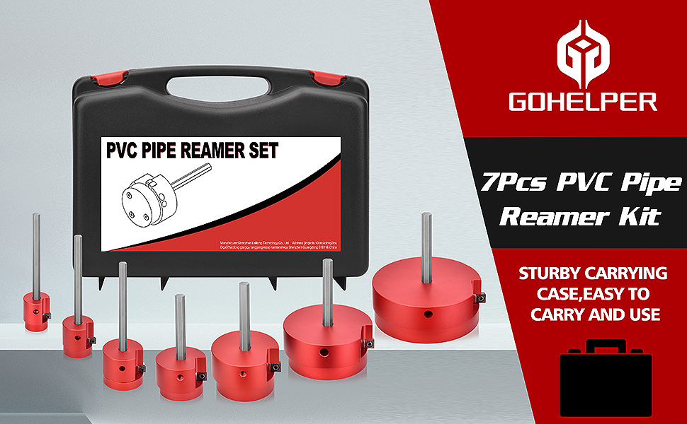 7Pcs PVC Pipe Reamer Kit With 3/4inch,1 inch, 11/4inch,11