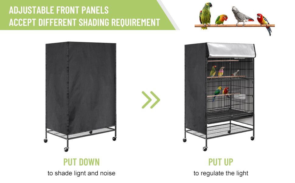 laetipet Bird Cage Cover, 48 x 41 x 27 Inch Universal Large
