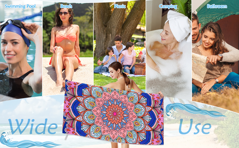 Coikes Microfibre Beach Towel Extra Large Quick Dry Beach Towels Sand