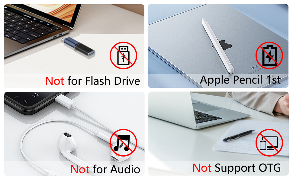 3Pack USB C to Lightning Adapter, Lightning Female to