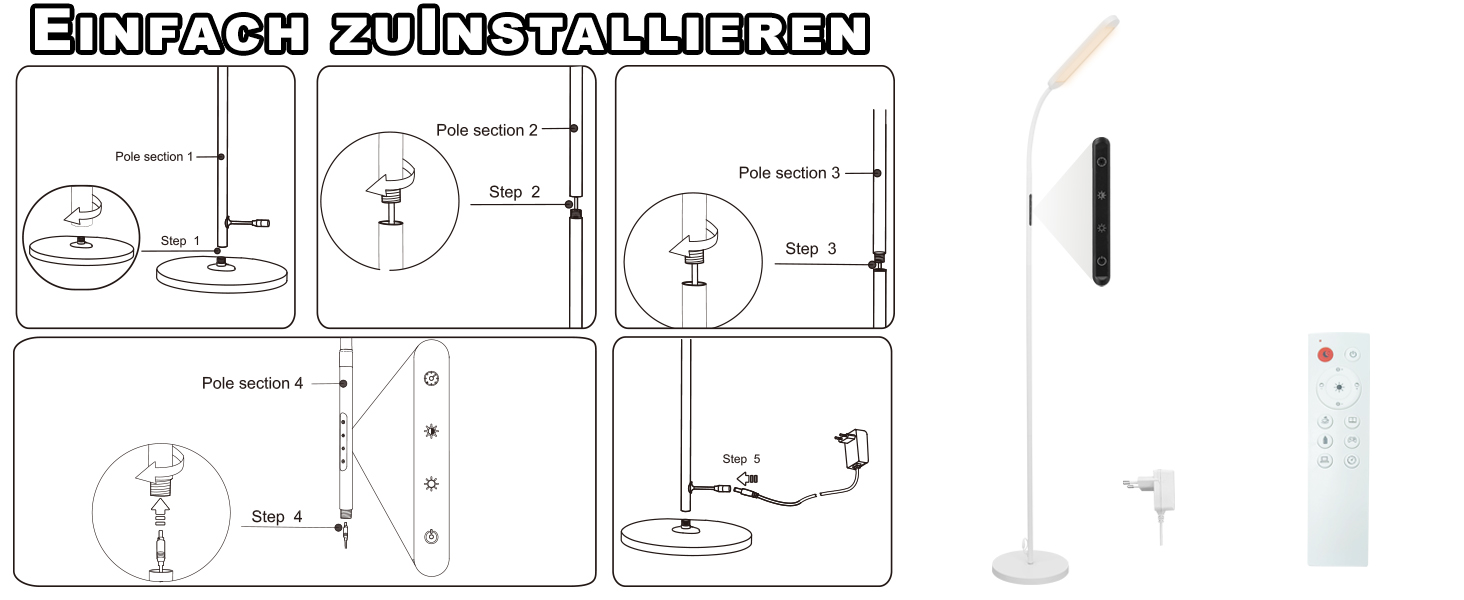 stehlampe leselampe