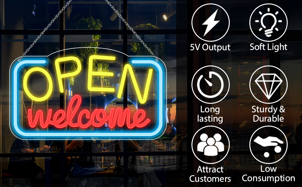 high quality open sign